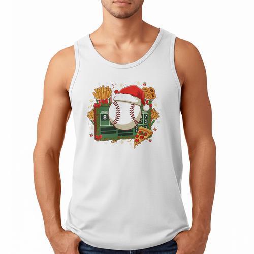 Baseball Christmas Scoreboard Celebration Premium Tri-Blend Men Tank Top - Sportilla