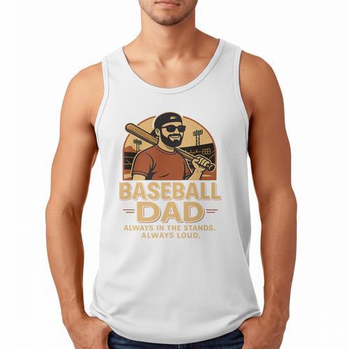Baseball Dad – Always In The Stands Always Loud Retro Premium Men Tank Top - Sportilla