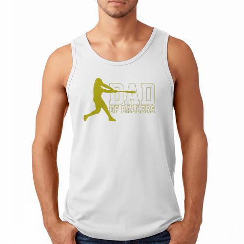 Baseball Dad Of Ballers Raglan Baseball Tee Men Tank Top - Sportilla