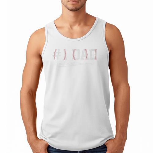 Baseball Dad Daddy Father's Day Number One Baseball Dad Premium Men Tank Top - Sportilla