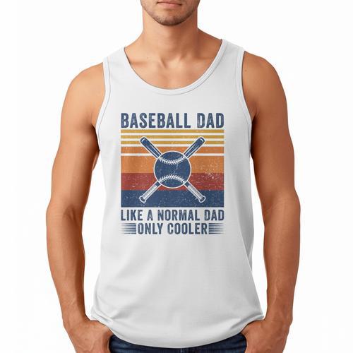 Baseball Dad Like A Normal Dad Only Cooler Premium Men Tank Top - Sportilla