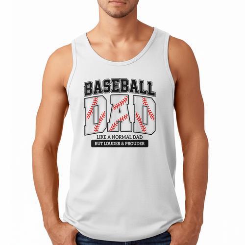 Baseball Dad Like Normal Dad But Louder Prouder Father Day Men Tank Top - Sportilla