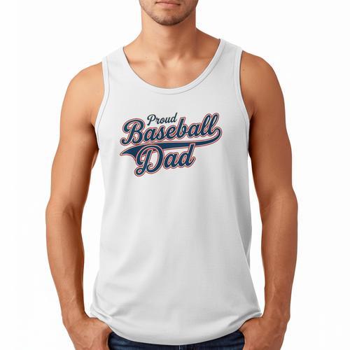 Baseball Dad Graphic Premium Tri-Blend Men Tank Top - Sportilla