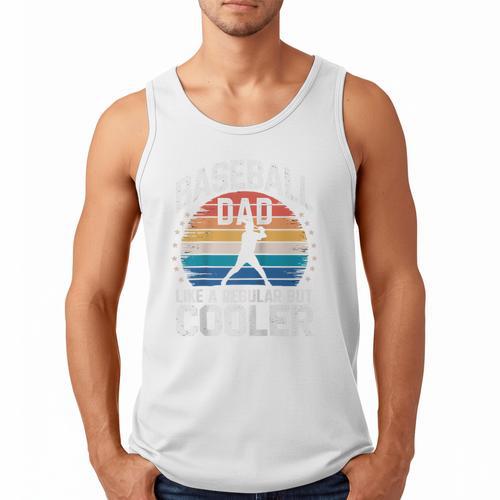 Baseball Dad Like a Regular Dad But Cooler Raglan Baseball Tee Men Tank Top - Sportilla