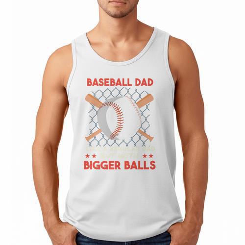 Baseball Dad Like a Regular Dad But With Bigger Balls Premium Men Tank Top - Sportilla