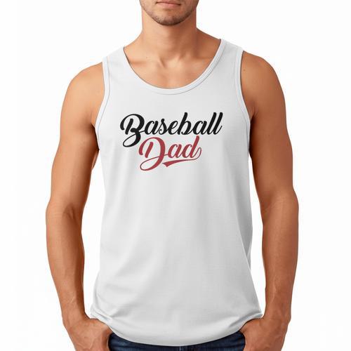 Baseball Dad Script Raglan Baseball Tee Men Tank Top - Sportilla