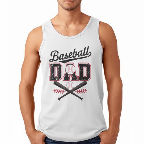 Baseball Daddy Father's Day Baseball Season Vintage Game Day Men Tank Top - Sportilla