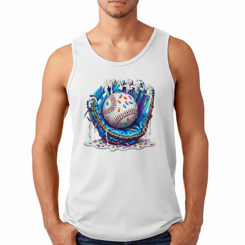 Baseball Drip For Boys Ice Cream Drip Youth Baseball Boys Premium Tri-Blend Men Tank Top - Sportilla