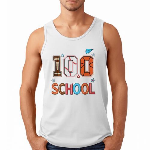Baseball Football Basketball I Survived 100 Days Of School Men Tank Top - Sportilla