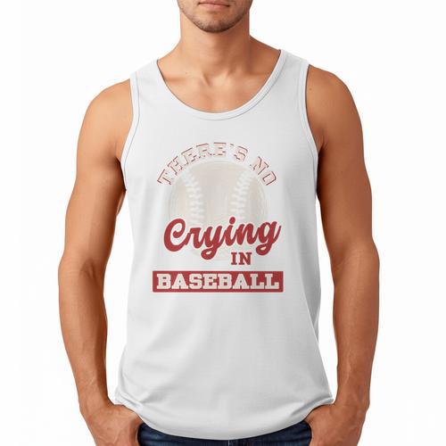 Baseball Game Day There Is No Crying In Baseball Men Tank Top - Sportilla