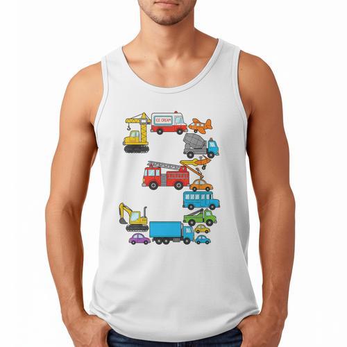 Baseball Ice Cream Drip Vehicles Youth Baseball Drip Premium Tri-Blend Men Tank Top - Sportilla