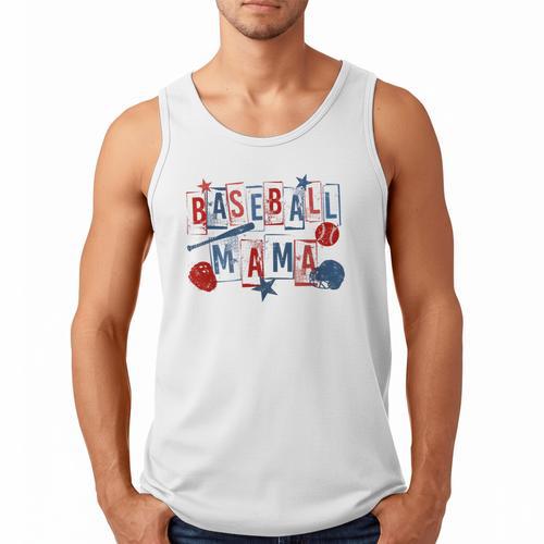Baseball Mama Mom Mother Vintage Game Day Men Tank Top - Sportilla