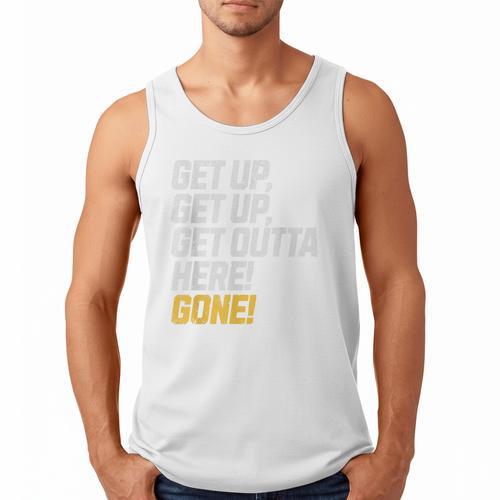 Baseball Player Get Up Get Outta Here Gone Home Run Men Tank Top - Sportilla