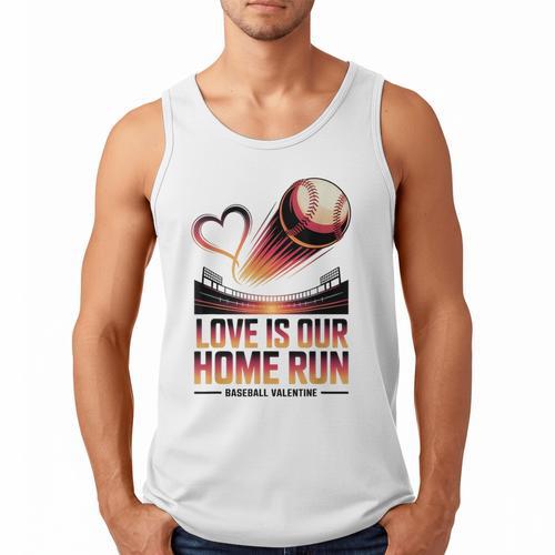 Baseball Valentine Forever On Deck For You Men Tank Top - Sportilla