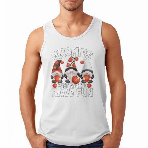 Basketball Gnomies Have Fun For Baseball Dad And Coach Premium Men Tank Top - Sportilla