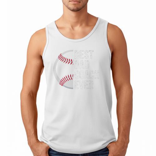 Best Baseball Dad Coach Ever Retro Father Baseball Coach Dad Premium Men Tank Top - Sportilla