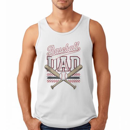 Best Baseball Dad Ever Vintage Baseball Daddy Father's Day Men Tank Top - Sportilla