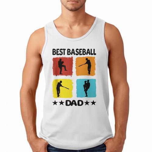 Best Baseball Dad Baseball Baseball Player Dad Saying Men Tank Top - Sportilla