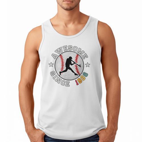 Birthday Baseball Lover 40 Years Old Awesome Since 1986 Premium Tri-Blend Men Tank Top - Sportilla