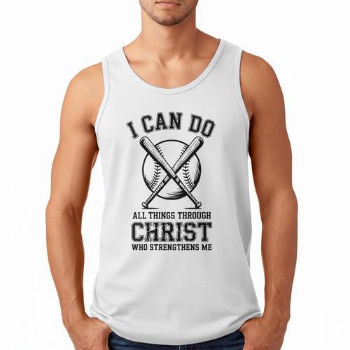 Christian Baseball Philippians 4 Men Tank Top - Sportilla