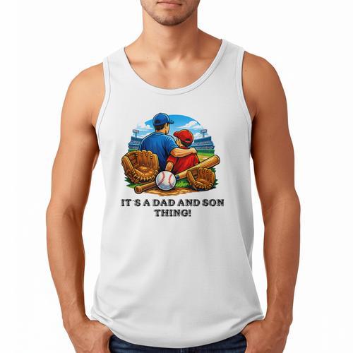 Father Son Baseball Father's Day Men Tank Top - Sportilla