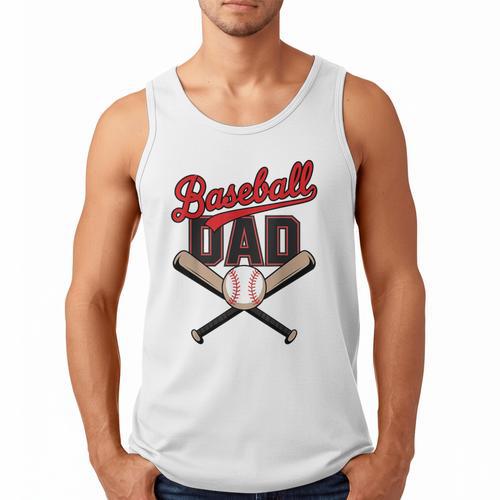 Father's Day Baseball Dad Daddy Vintage Game Day Boys Kids Men Tank Top - Sportilla