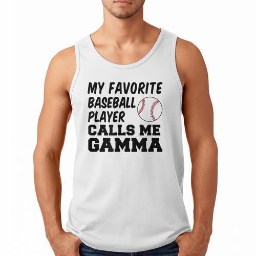 My Favorite Baseball Player Calls Me Gamma Men Tank Top - Sportilla