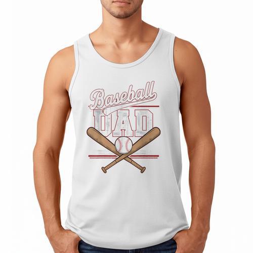 Game Day Baseball Dad Vintage Daddy Father's Day Boys Kids Men Tank Top - Sportilla