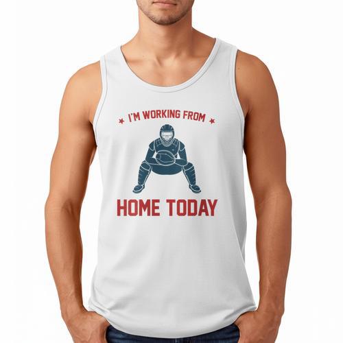 I'm Working From Home Today Baseball Lover Men Women Men Tank Top - Sportilla