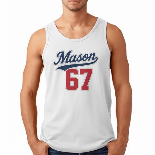 Mason 67 Jersey Baseball Men Women Boys Girls Number 6 7 Men Tank Top - Sportilla