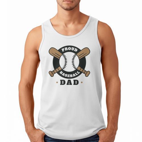 Proud Baseball Dad Men Tank Top - Sportilla