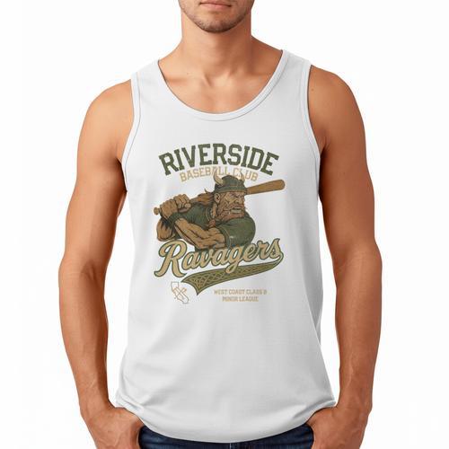 Riverside Ravagers Retro Minor League Baseball Men Tank Top - Sportilla