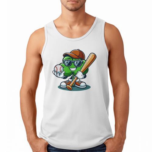 Shamrock Baseball St Patrick's Day Kids Boys Toddlers Premium Tri-Blend Men Tank Top - Sportilla