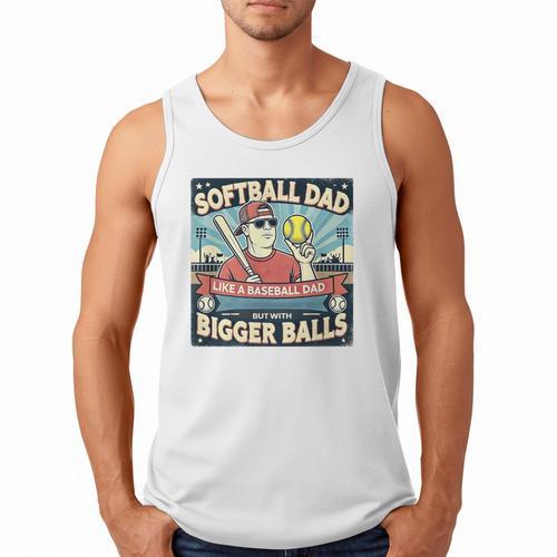 Softball Dad Like a Baseball Dad Gift Men Premium Men Tank Top - Sportilla