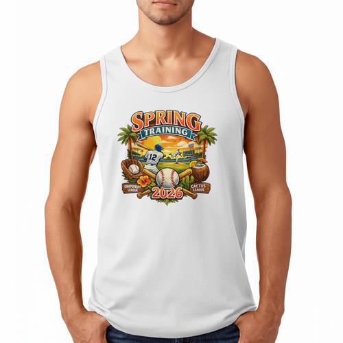 Spring Training 2026 Baseball Vintage Sunset Premium Tri-Blend Men Tank Top - Sportilla