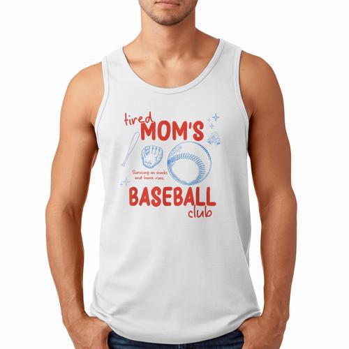 Tired Baseball Mom Club Baseball Mama Mother's Day Men Tank Top - Sportilla
