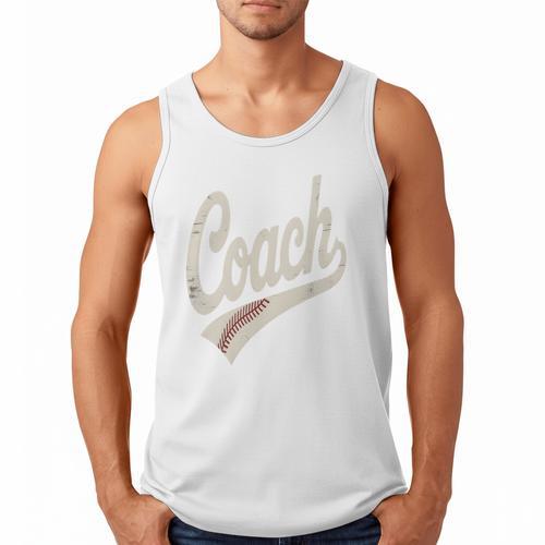 Vintage Baseball Coach Men Tank Top - Sportilla