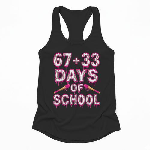 100 Days Of School Baseball Boys Six Seven Drip 100th Day Flowy Tank - Sportilla