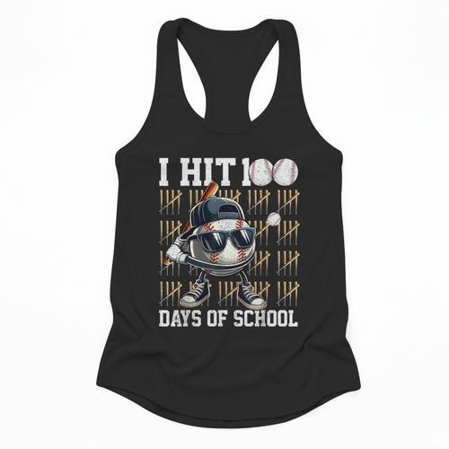 100 Days Of School Boys Kids 100th Day Balls Baseball Kids Flowy Tank - Sportilla