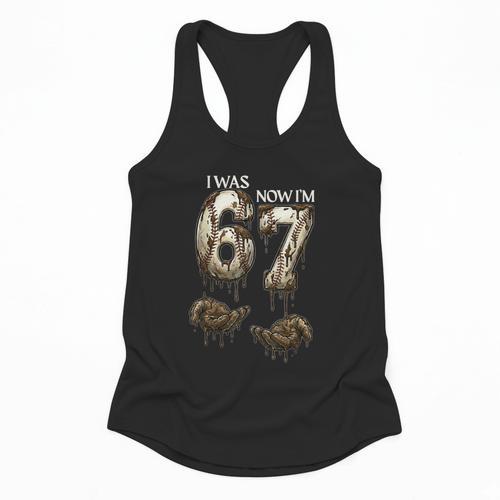 I Was 6 Now I'm 7 Baseball 6 7 Birthday Boys Girls Flowy Tank - Sportilla