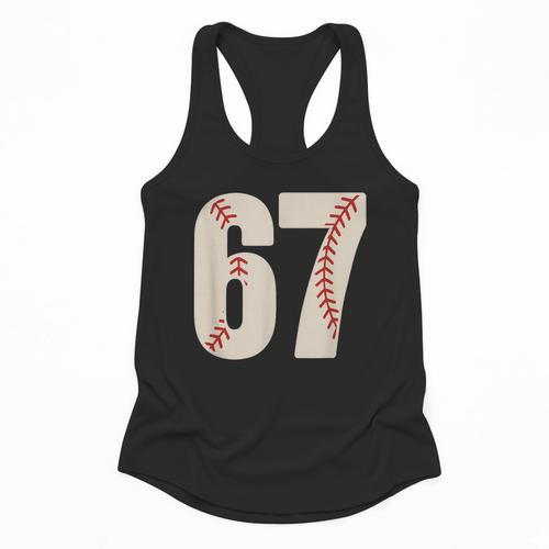 67 Baseball Six Seven 6 7 Meme 67 Flowy Tank - Sportilla
