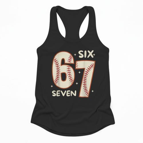 67 Baseball Six Seven 6 7 Meme Kids 67 Teen Boys 6-7 Flowy Tank - Sportilla