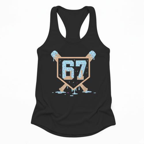 67 Ice Cream Drip Baseball Meme Six Seven Gen Alpha Flowy Tank - Sportilla