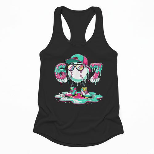 67 Meme Six Seven 6 7 Meme Baseball Ice Cream Drip Flowy Tank - Sportilla