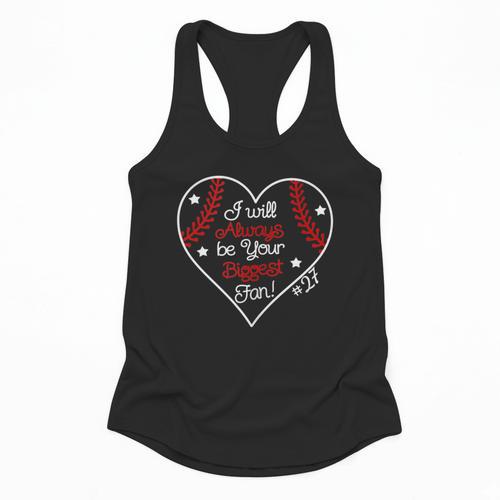 Always Be Your Biggest Fan Favorite Player Baseball Mom 27 Flowy Tank - Sportilla