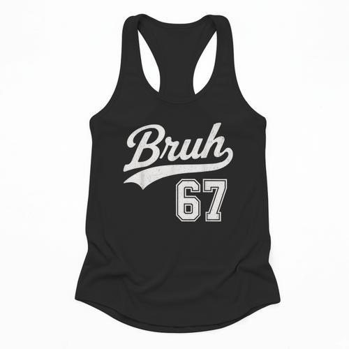 Baseball 6 7 Bruh Number 67 Six Seven Meme Boys Kids Flowy Tank - Sportilla