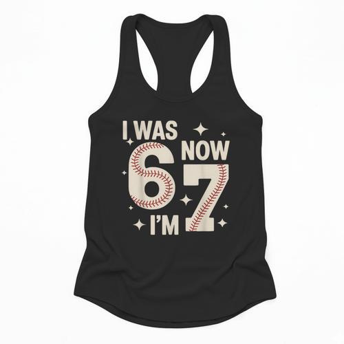 Baseball 7th Birthday 6 7 Years Old I Was 6 Now I'm 7 Flowy Tank - Sportilla