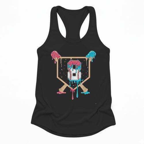 Baseball 8 Year Old Ice Cream Drip 8th Birthday Boys Player Flowy Tank - Sportilla