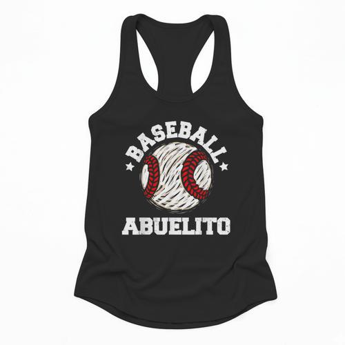 Baseball Abuelito Distressed Vintage Grandpa Game Day Flowy Tank - Sportilla