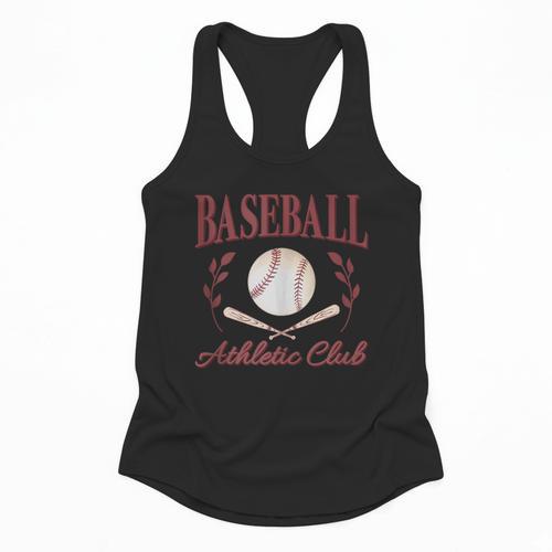 Baseball Athletic Social Club Baseball Mom Trendy Baseball Flowy Tank - Sportilla